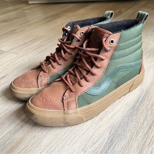 Vans SK8 Hi MTE 1 All Weather Shoes VN0A5HZY17P green/brown Men’s 7.5 Women’s 9